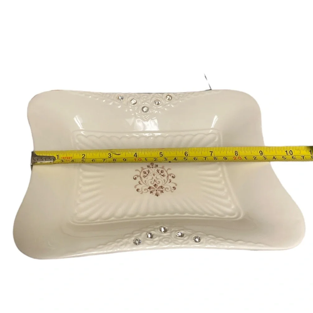 NWT Vintage D'Lusso Serving Dish With Rhinestones